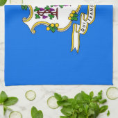 Küchentuch mit Fahne von Connecticut, USA. (Gefaltet)