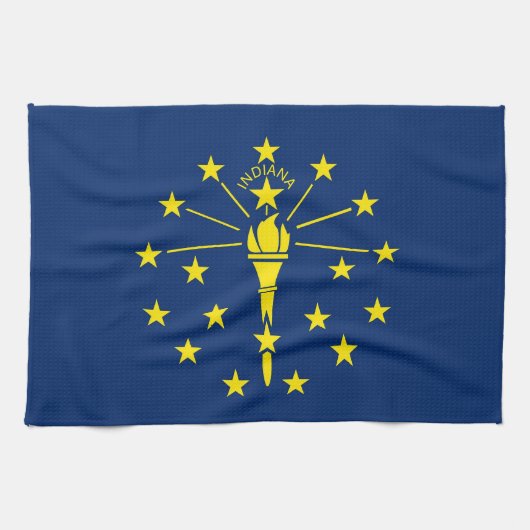 Küchentuch mit Fahne von Indiana, USA. (Horizontal)