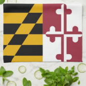 Küchentuch mit Fahne von Maryland, USA. (Gefaltet)