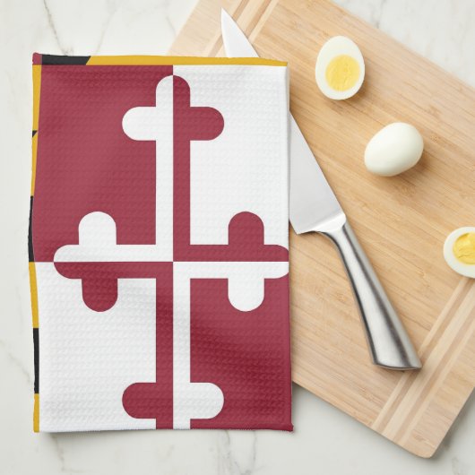 Küchentuch mit Fahne von Maryland, USA. (Viertel Falte)