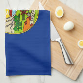 Küchentuch mit Fahne von Montana, USA. (Viertel Falte)