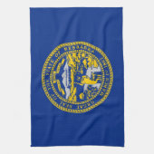 Küchentuch mit Fahne von Nebraska, USA. (Vertikal)