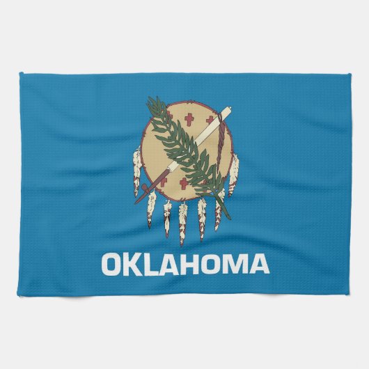 Küchentuch mit Fahne von Oklahoma, USA. (Horizontal)