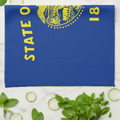 Küchentuch mit Fahne von Oregon, USA. (Gefaltet)