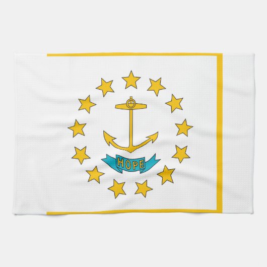 Küchentuch mit Fahne von Rhode Island, USA. (Horizontal)