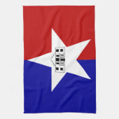 Küchentuch mit Fahne von San Antonio, USA. (Vertikal)