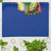 Küchentuch mit Fahne von Vermont, USA. (Gefaltet)