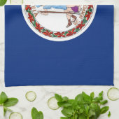 Küchentuch mit Fahne von Virginia, USA. (Gefaltet)