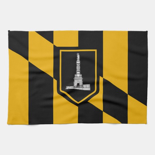 Küchentuch mit Flag von Baltimore City, USA.S.A. (Horizontal)