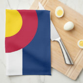 Küchentuch mit Flag von Colorado, USA. (Viertel Falte)