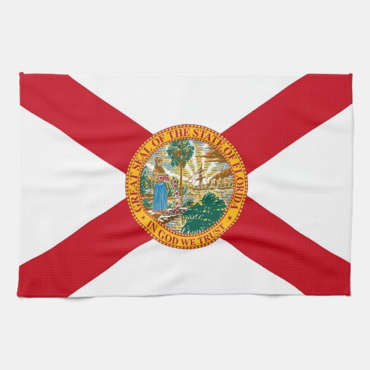 Küchentuch mit Flag von Florida, USA. (Horizontal)