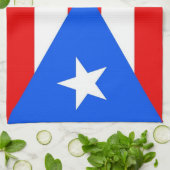 Küchentuch mit Flag von Puerto Rico, USA. (Gefaltet)