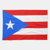 Küchentuch mit Flag von Puerto Rico, USA.