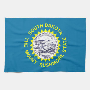 Küchentuch mit Flag von South Dakota, USA.