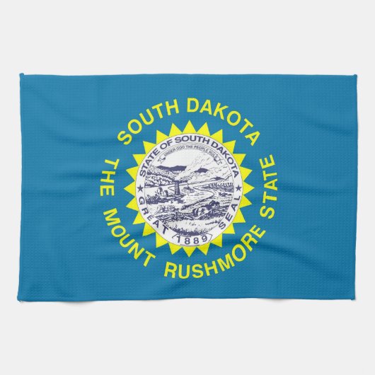 Küchentuch mit Flag von South Dakota, USA. (Horizontal)