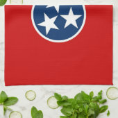 Küchentuch mit Flag von Tennessee, USA. (Gefaltet)