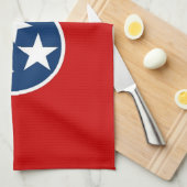 Küchentuch mit Flag von Tennessee, USA. (Viertel Falte)