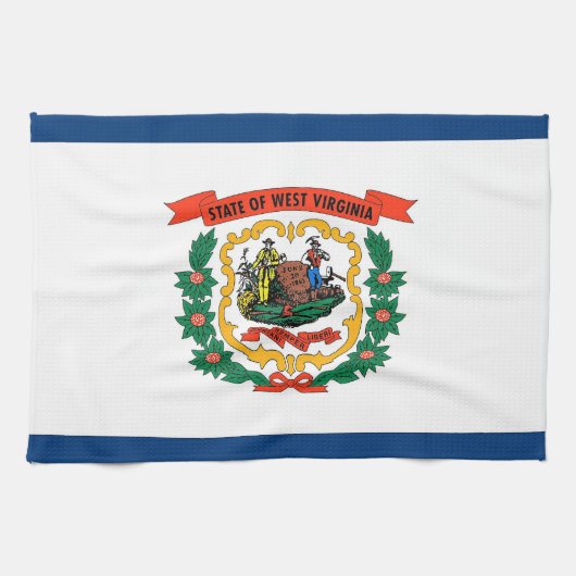 Küchentuch mit Flag von West Virginia, USA. (Horizontal)