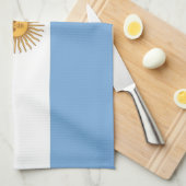 Küchentuch mit Flagge Argentiniens (Viertel Falte)