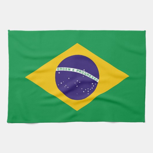 Küchentuch mit Flagge Brasiliens (Horizontal)