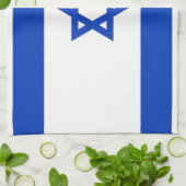 Küchentuch mit Flagge Israels (Gefaltet)