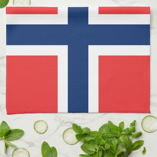Küchentuch mit Flagge Norwegens (Gefaltet)