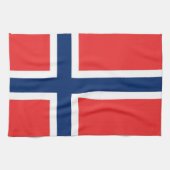 Küchentuch mit Flagge Norwegens (Horizontal)