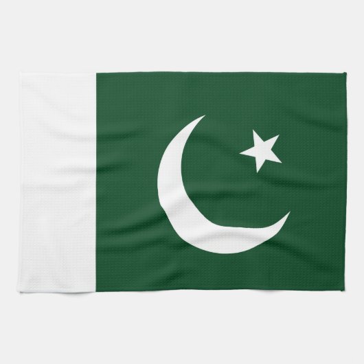 Küchentuch mit Flagge Pakistans (Horizontal)