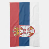 Küchentuch mit Flagge Serbiens (Vertikal)