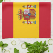 Küchentuch mit Flagge Spaniens (Gefaltet)