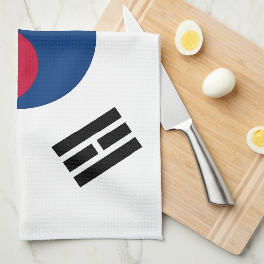 Küchentuch mit Flagge Südkoreas (Viertel Falte)