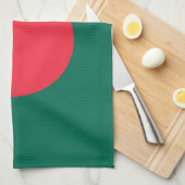 Küchentuch mit Flagge von Bangladesch (Viertel Falte)