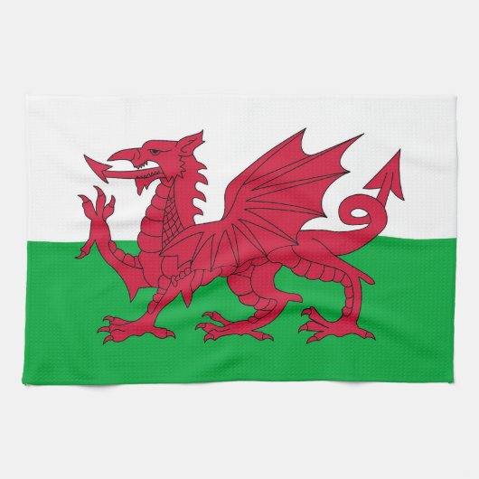 Küchentuch mit Flagge von Wales (Horizontal)