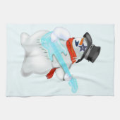 Küchentuch mit Snowman Gitarrist - Funny (Horizontal)