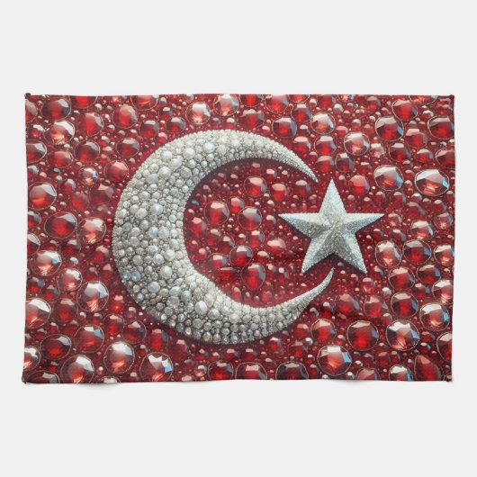 Küchentuch mit Türkischen Farben Design (Horizontal)