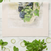 Küchentuch mit Weinglas & Obst (Gefaltet)