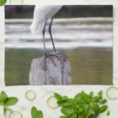 Küchentuch mit weißem Kran (Gefaltet)