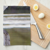 Küchentuch mit weißem Kran (Viertel Falte)