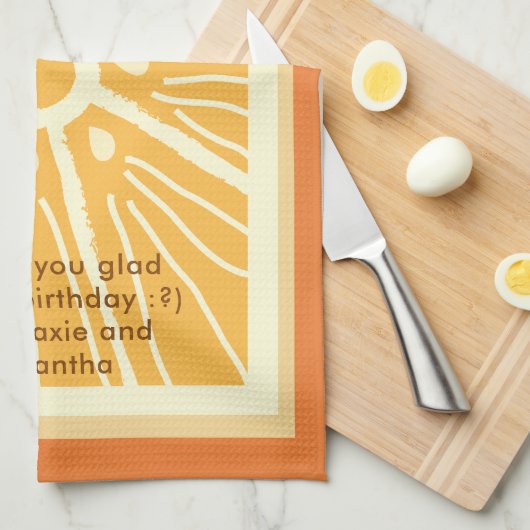 Küchentuch "Orange" (Viertel Falte)