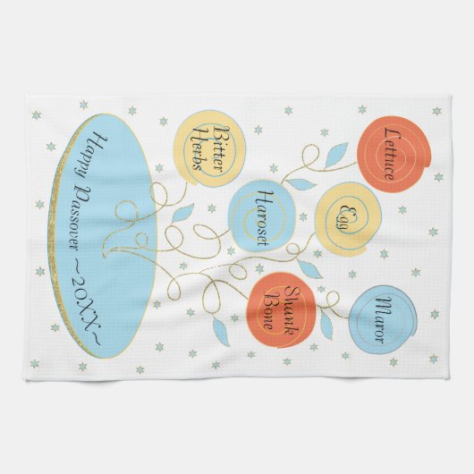 Küchentuch "PassoverSeder Plate" (Horizontal)