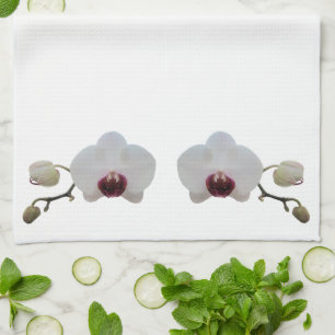 Küchentuch - Ruby-Lipped White Orchid