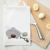 Küchentuch - Ruby-Lipped White Orchid (Viertel Falte)