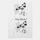 Küchentuch weiß Dampfboot Willie Design (Vertikal)