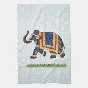 Küchentücher 16" x 24" blau graue Perle Elefant