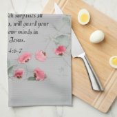 Küchentücher - Bibel Verse Philippinen 4:6-7 (Viertel Falte)