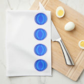 Küchentücher - blaue Punkte (Viertel Falte)