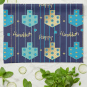 Küchentücher "Blue/Gold Dreidels" (Gefaltet)