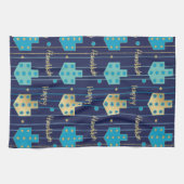 Küchentücher "Blue/Gold Dreidels" (Horizontal)