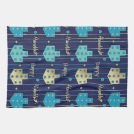 Küchentücher "Blue/Gold Dreidels"