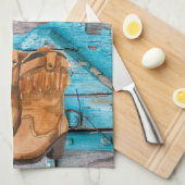 Küchentücher Blue Holz Barn Doors Boots Country Ru (Viertel Falte)